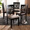 Baxton Studio Jackson Sand Upholstered and Espresso Wood 4-Piece Dining Chair Set 166-10764 - alternate 7